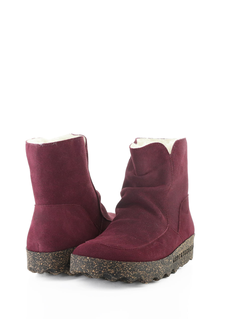 CUFF296ASP 010 BORDEAUX COWSUEDE RECYCLED/FAUX FUR