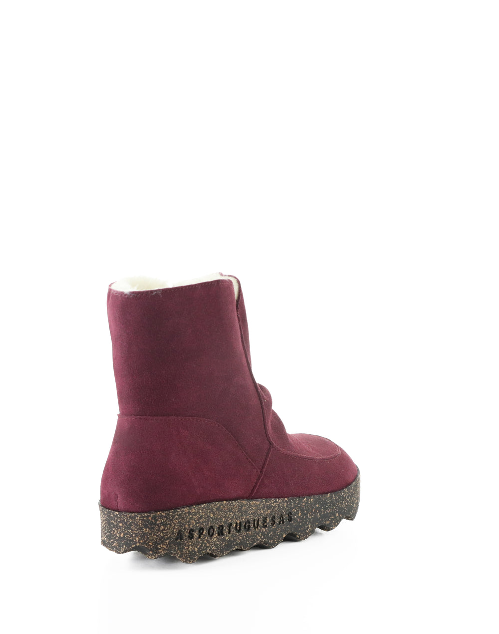 CUFF296ASP 010 BORDEAUX COWSUEDE RECYCLED/FAUX FUR