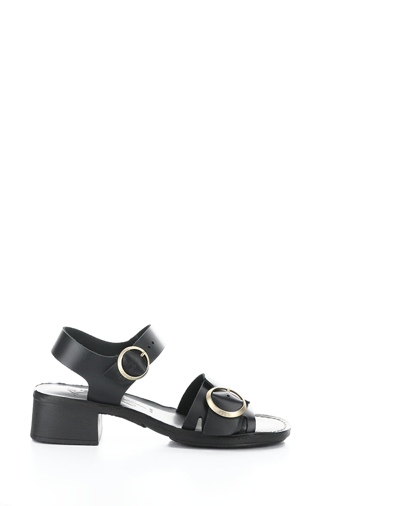 Ebli238Fly 000 Black Round Toe Sandals