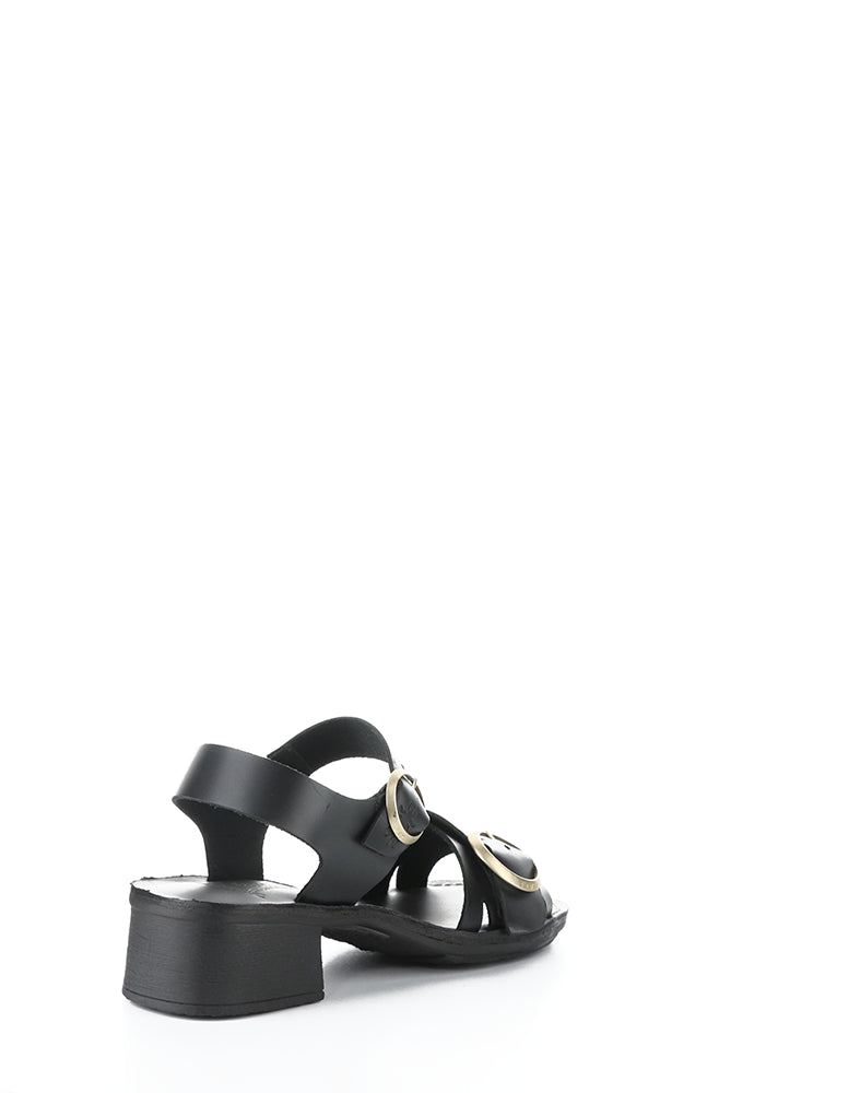 Ebli238Fly 000 Black Round Toe Sandals