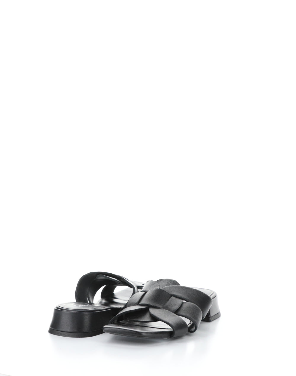 ELLIS BLACK Square Toe Sandals