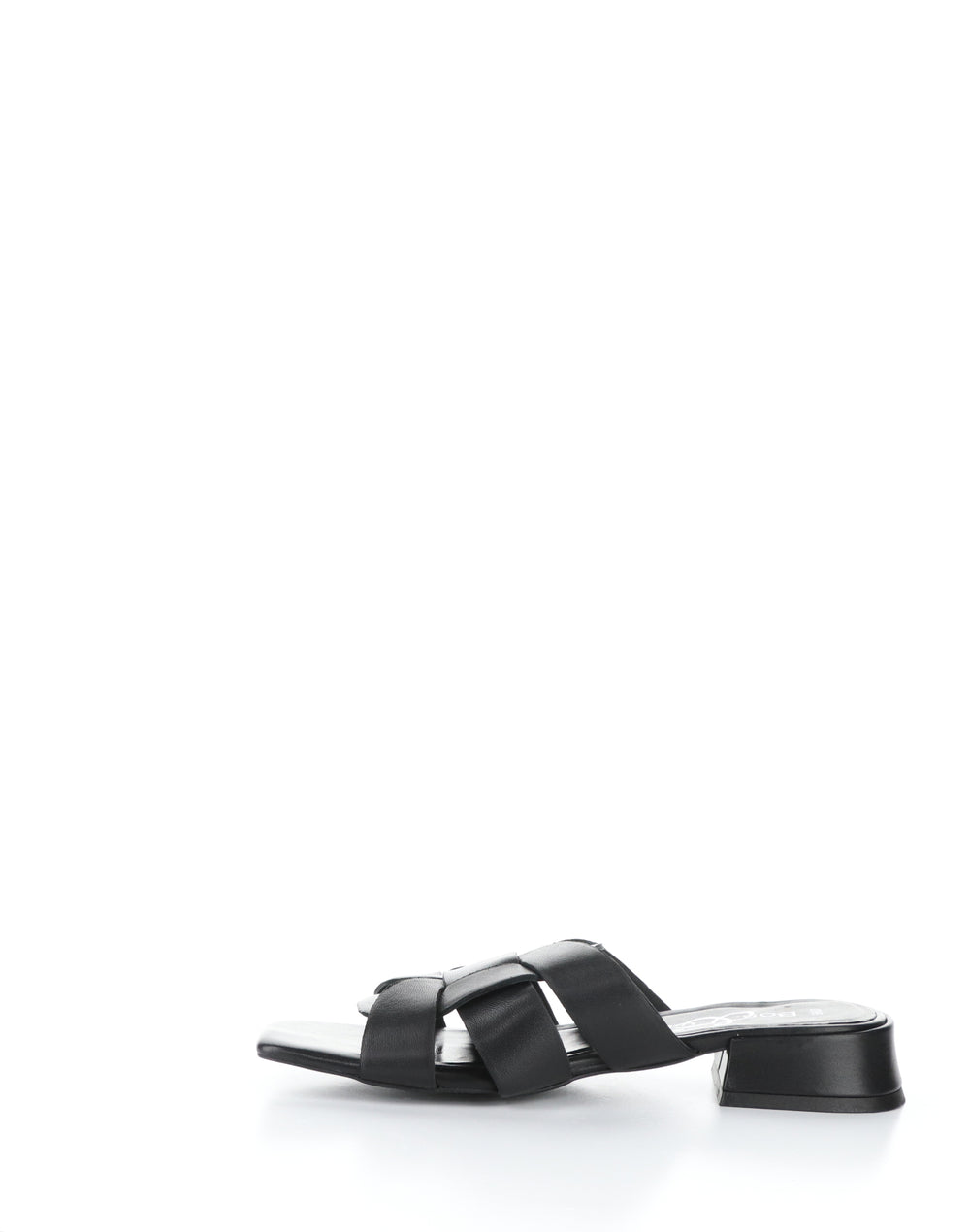 ELLIS BLACK Square Toe Sandals