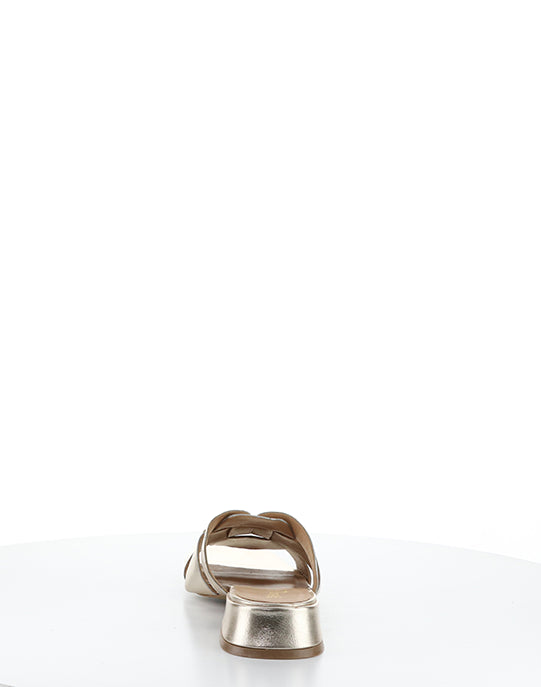 Ellis Gold Square Toe Sandals