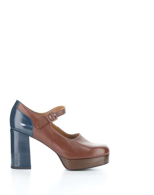 Eril351Fly 003 Cognac/Navy Round Toe Shoes