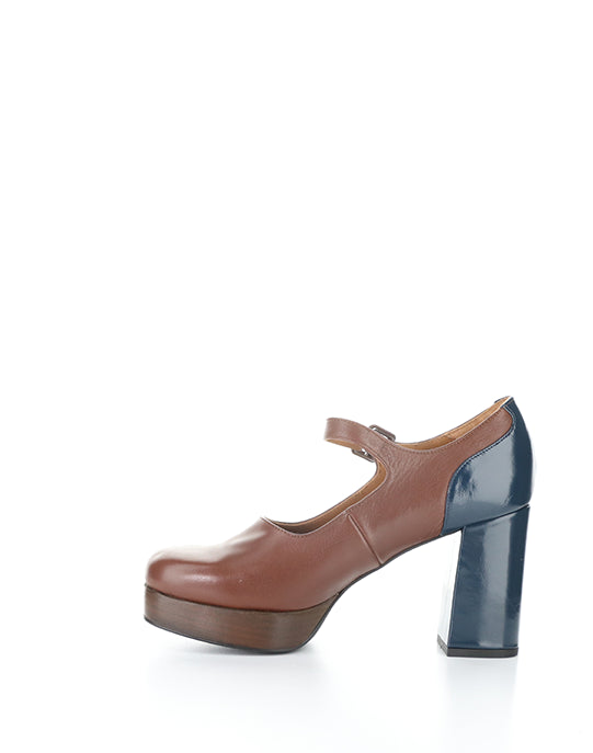 Eril351Fly 003 Cognac/Navy Round Toe Shoes