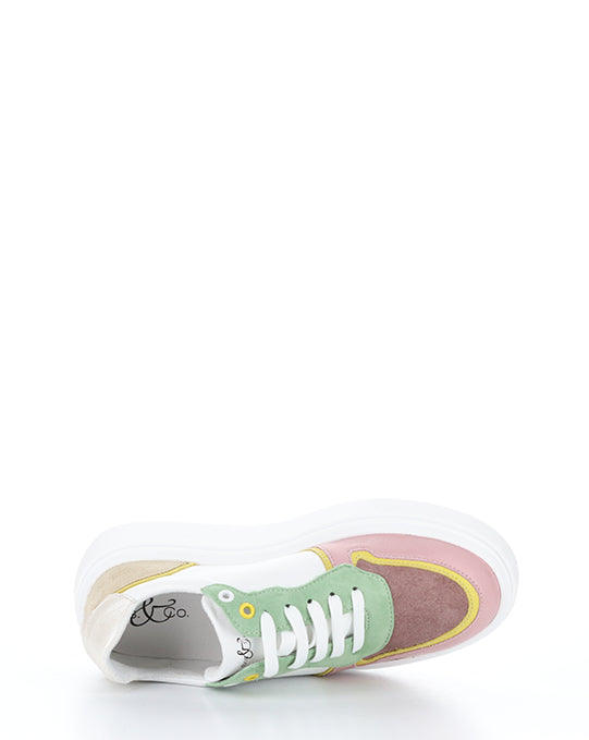 FULTON PINK/WHITE MULTI LEATHER/SUEDE