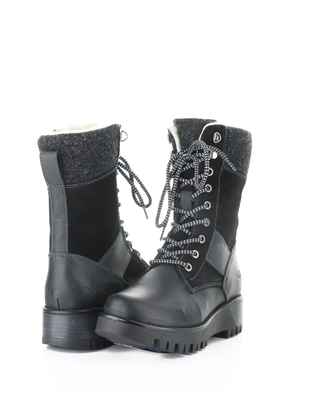 Genus Prima Black Round Toe Boots