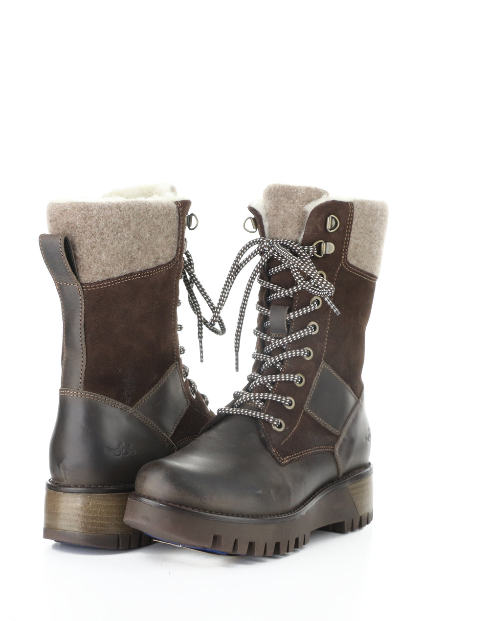 Genus Prima Dk Brown/Coffee/Bark Round Toe Boots