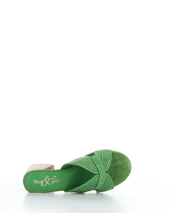 GESSA GREEN RAFIA/SUEDE