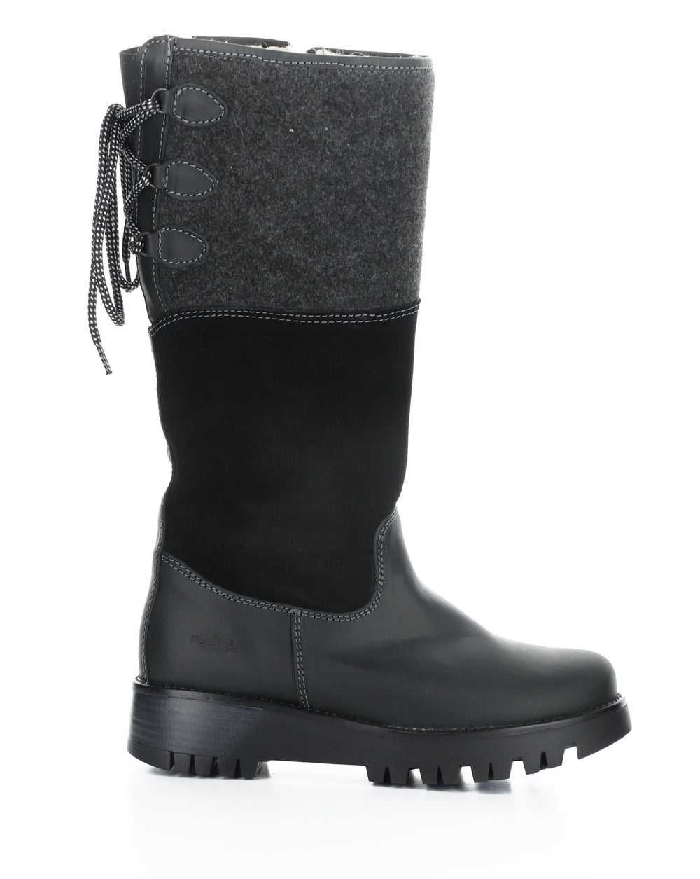 Goose Prima Black/Black Round Toe Boots