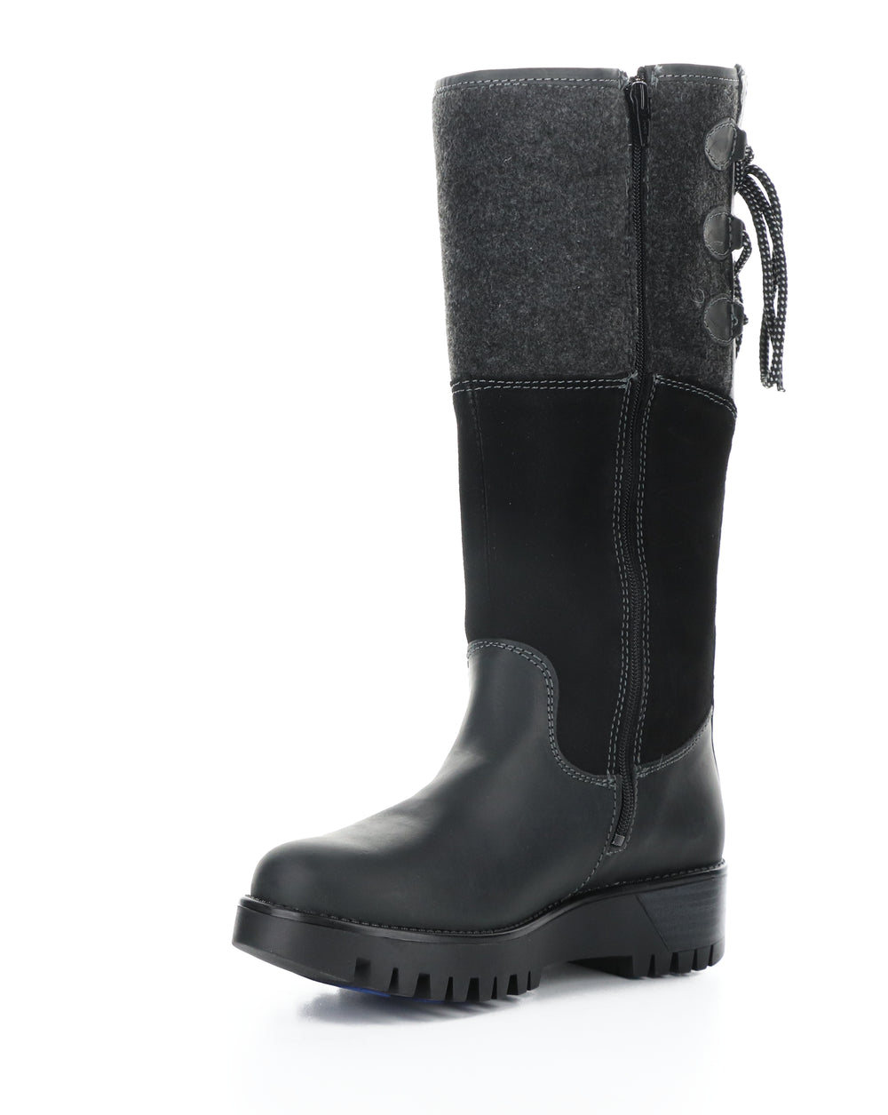 Goose Prima Black/Black Round Toe Boots