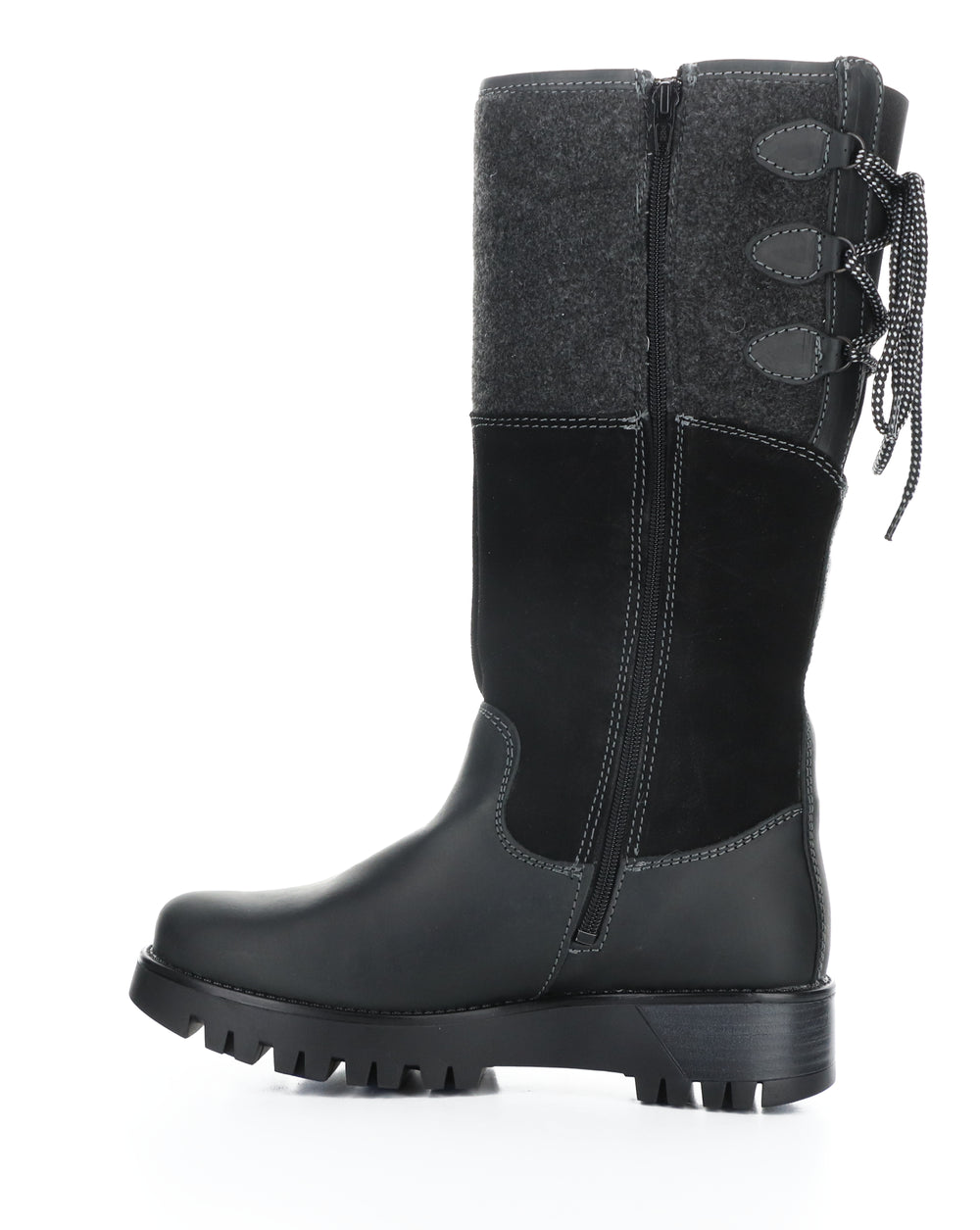 Goose Prima Black/Black Round Toe Boots