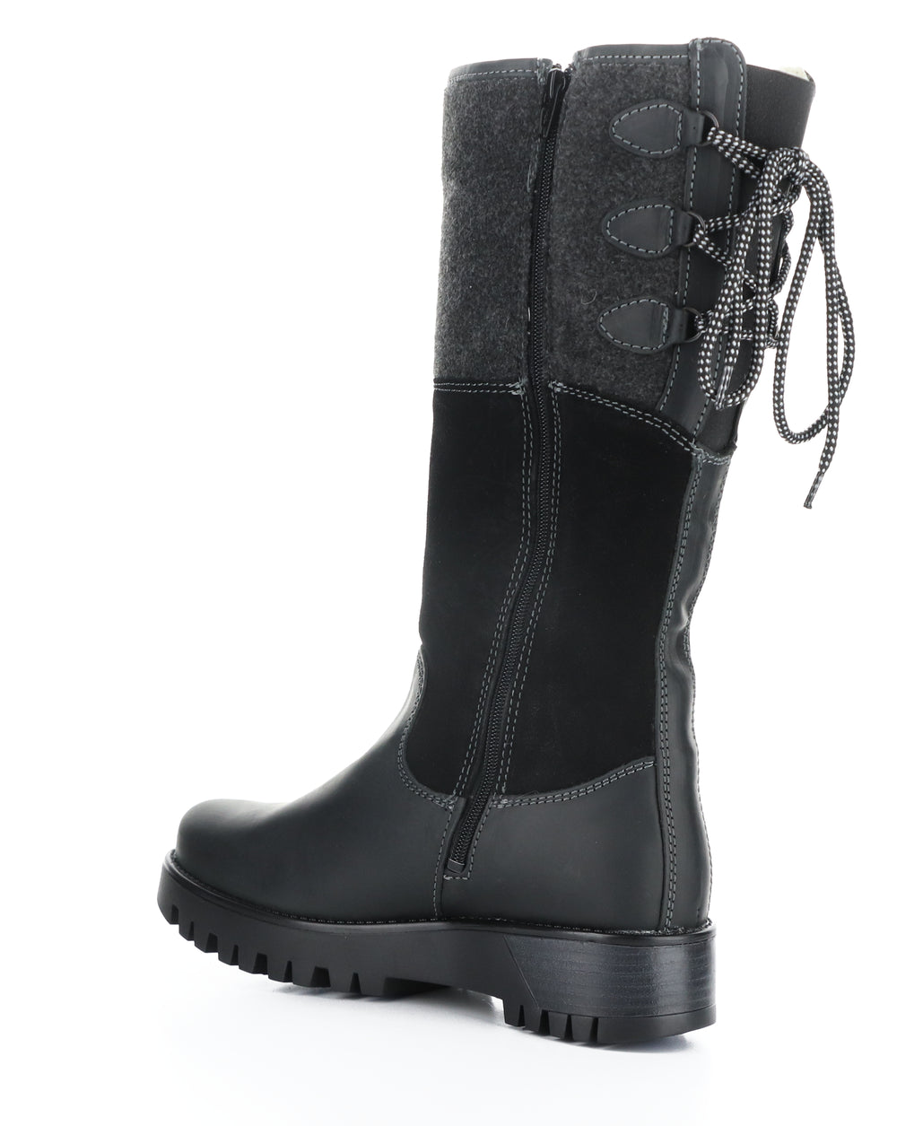 Goose Prima Black/Black Round Toe Boots