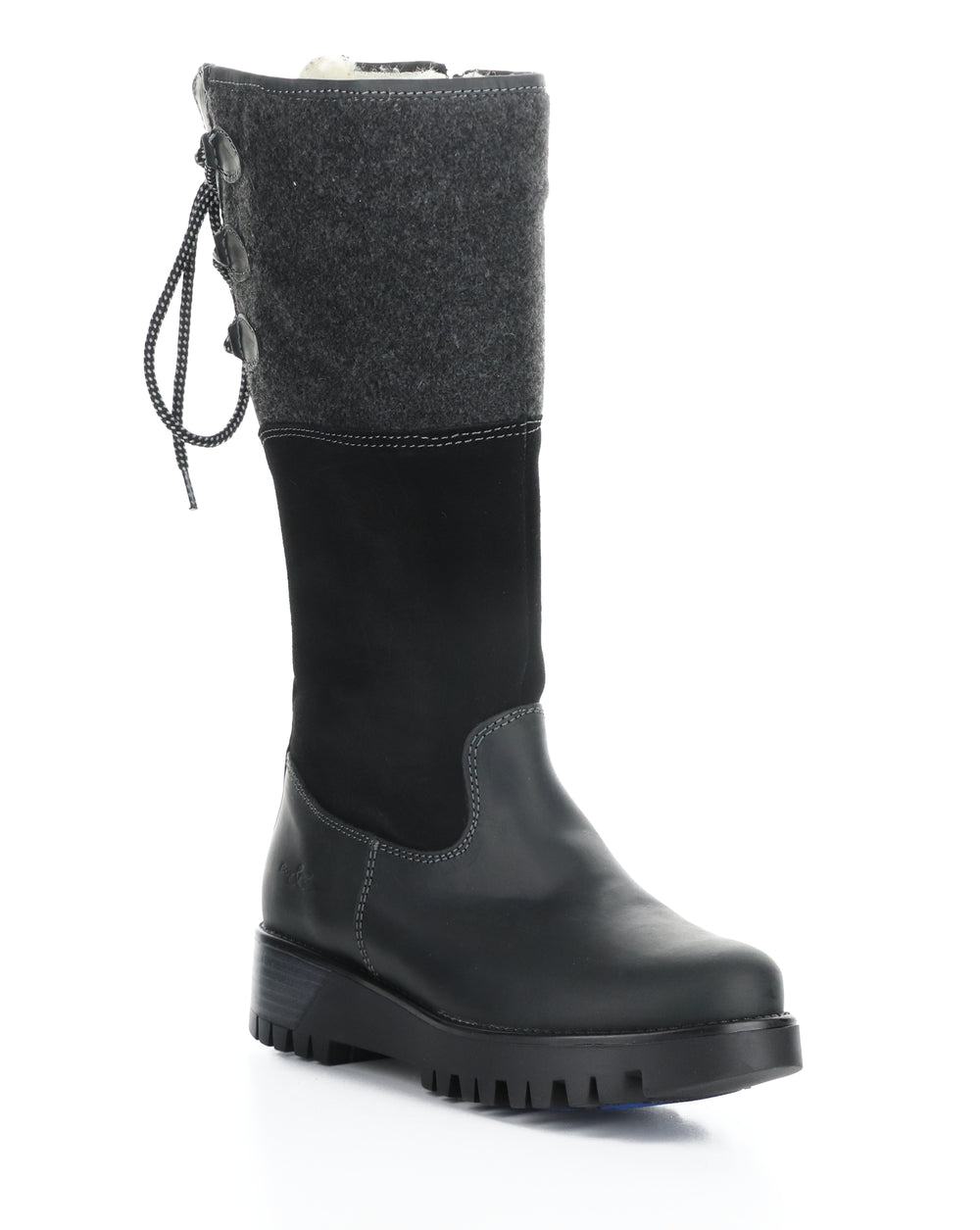 Goose Prima Black/Black Round Toe Boots