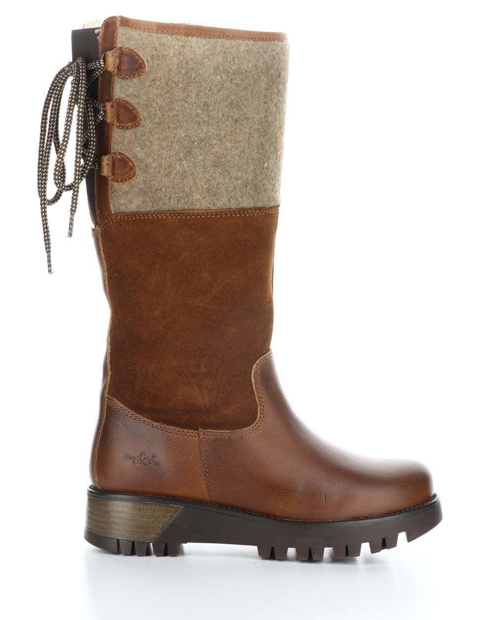 GOOSE PRIMA COGNAC/REDWOOD/BEIGE Round Toe Boots