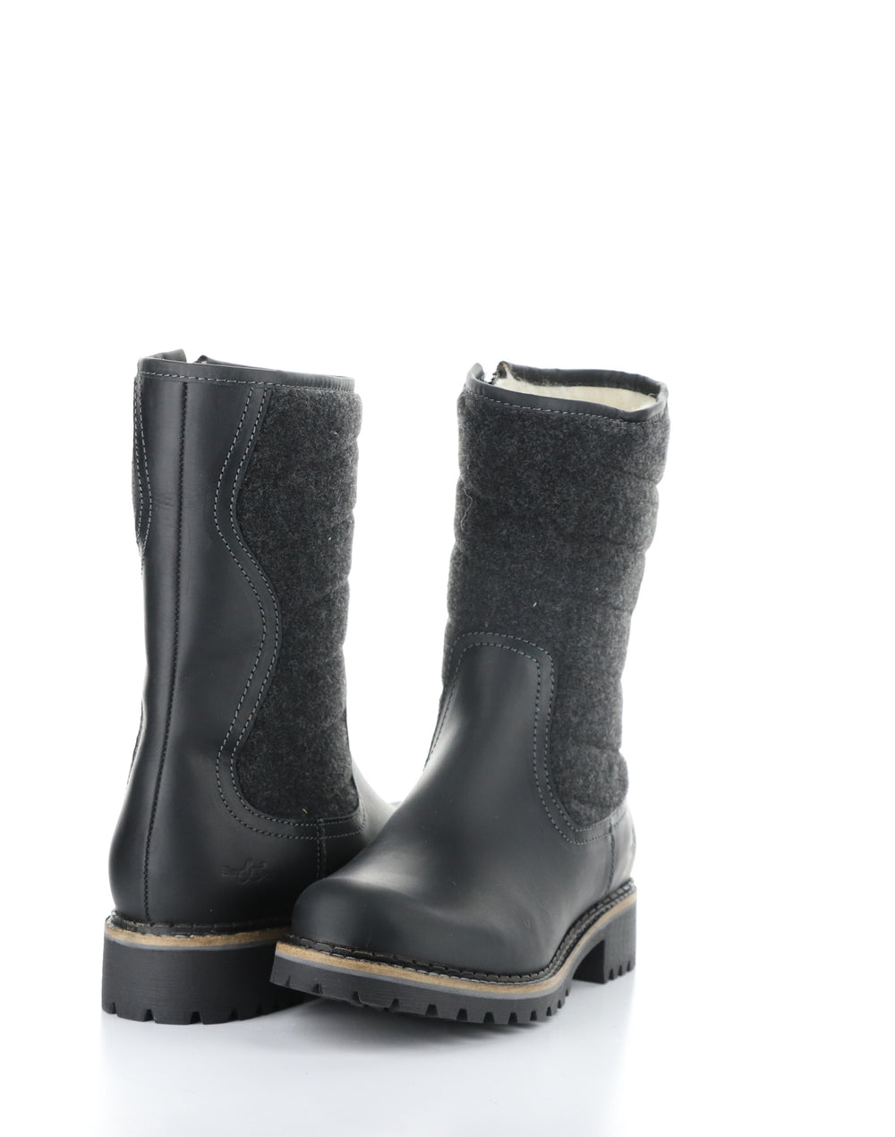 HARLYN BLACK Round Toe Boots