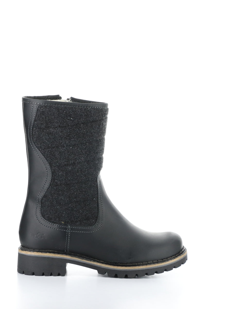 HARLYN BLACK Round Toe Boots