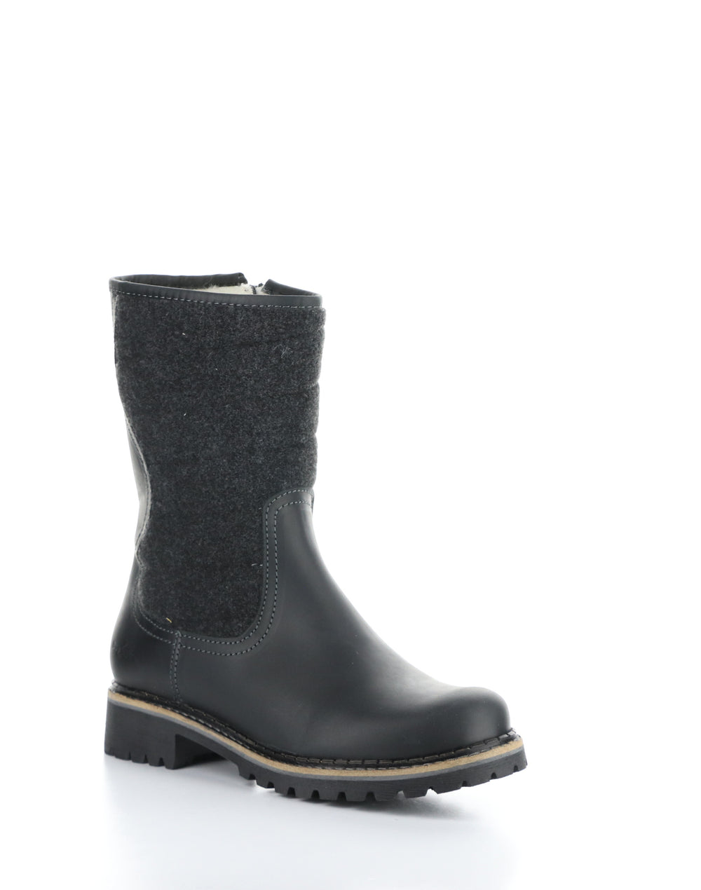 HARLYN BLACK Round Toe Boots
