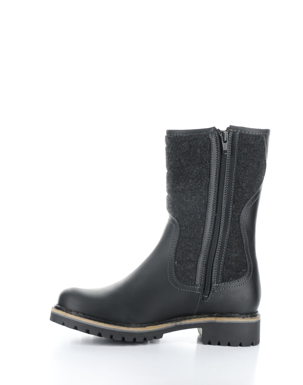 HARLYN BLACK Round Toe Boots