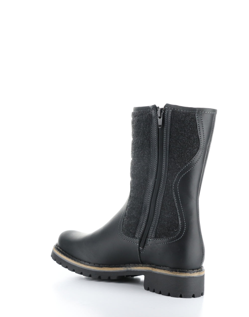HARLYN BLACK Round Toe Boots