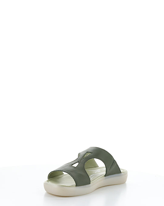 Inbey745Sof 003 Olive Velcro Sandals