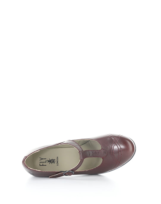 Kiai175Fly 008 Merlot Round Toe Shoes