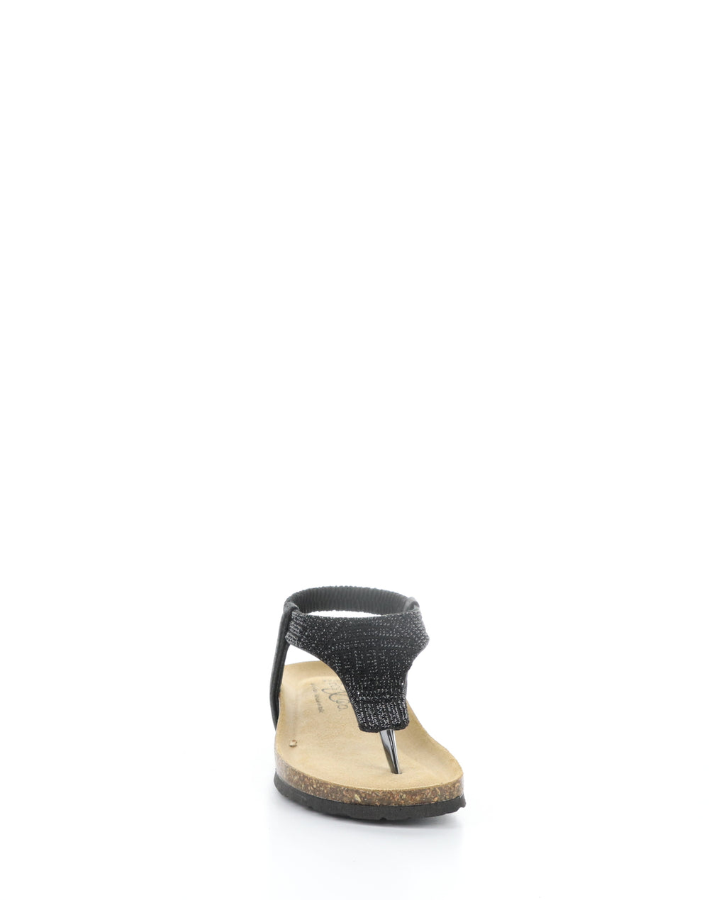Lila Black Round Toe Sandals