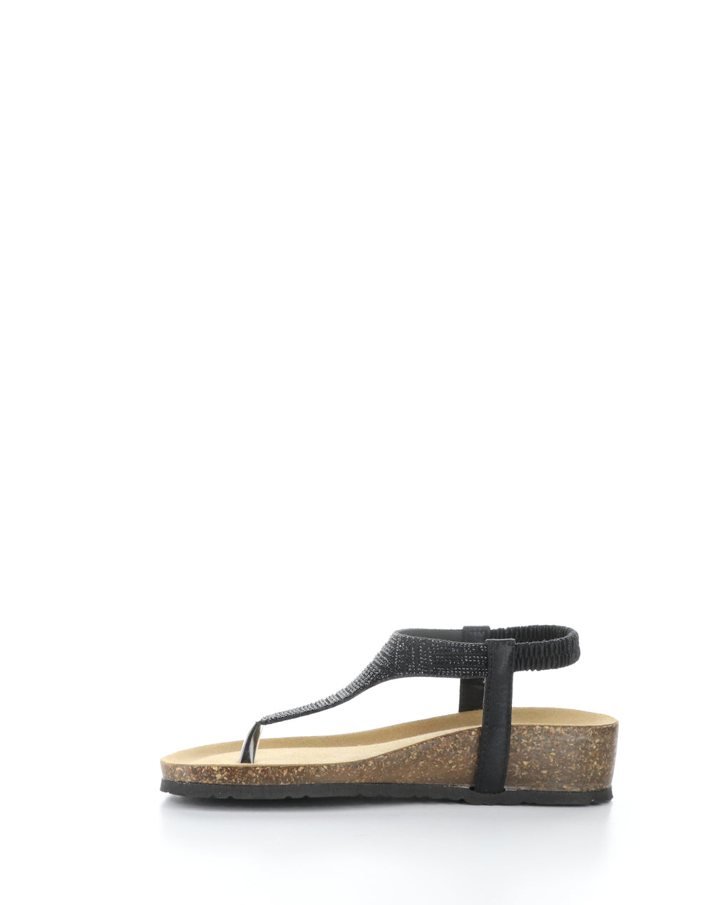 Lila Black Round Toe Sandals