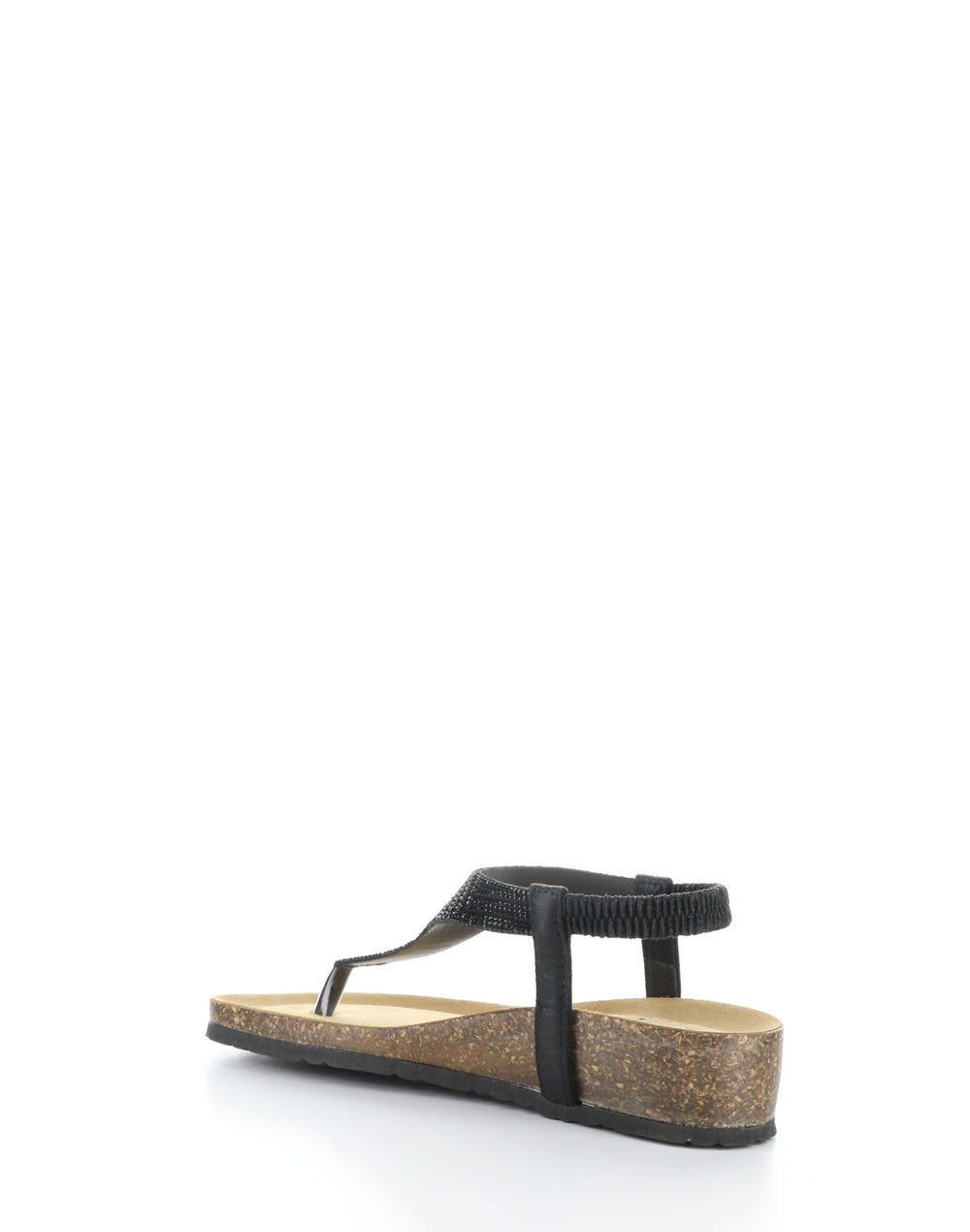 Lila Black Round Toe Sandals