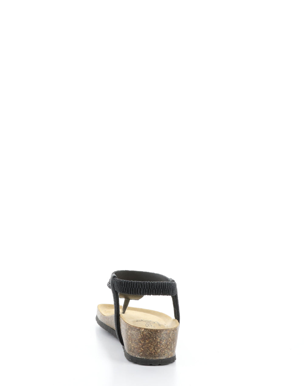 Lila Black Round Toe Sandals