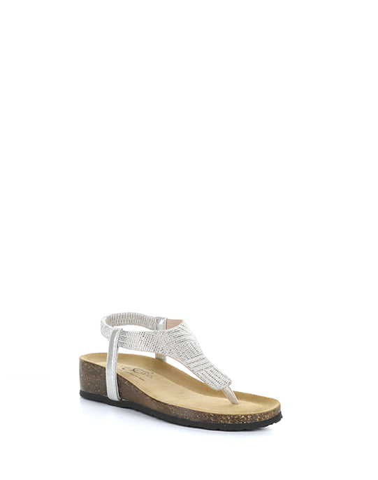 Lila Silver Round Toe Sandals