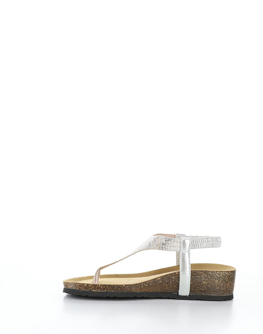 Lila Silver Round Toe Sandals