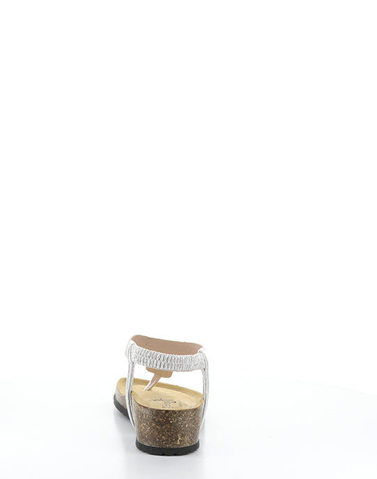 Lila Silver Round Toe Sandals