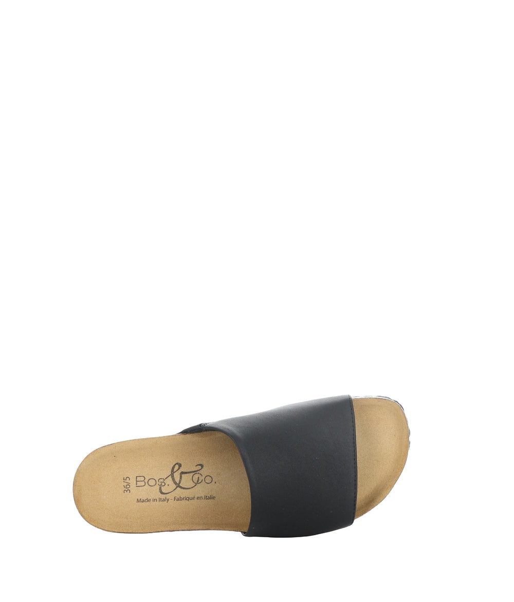 Lux Black Round Toe Sandals