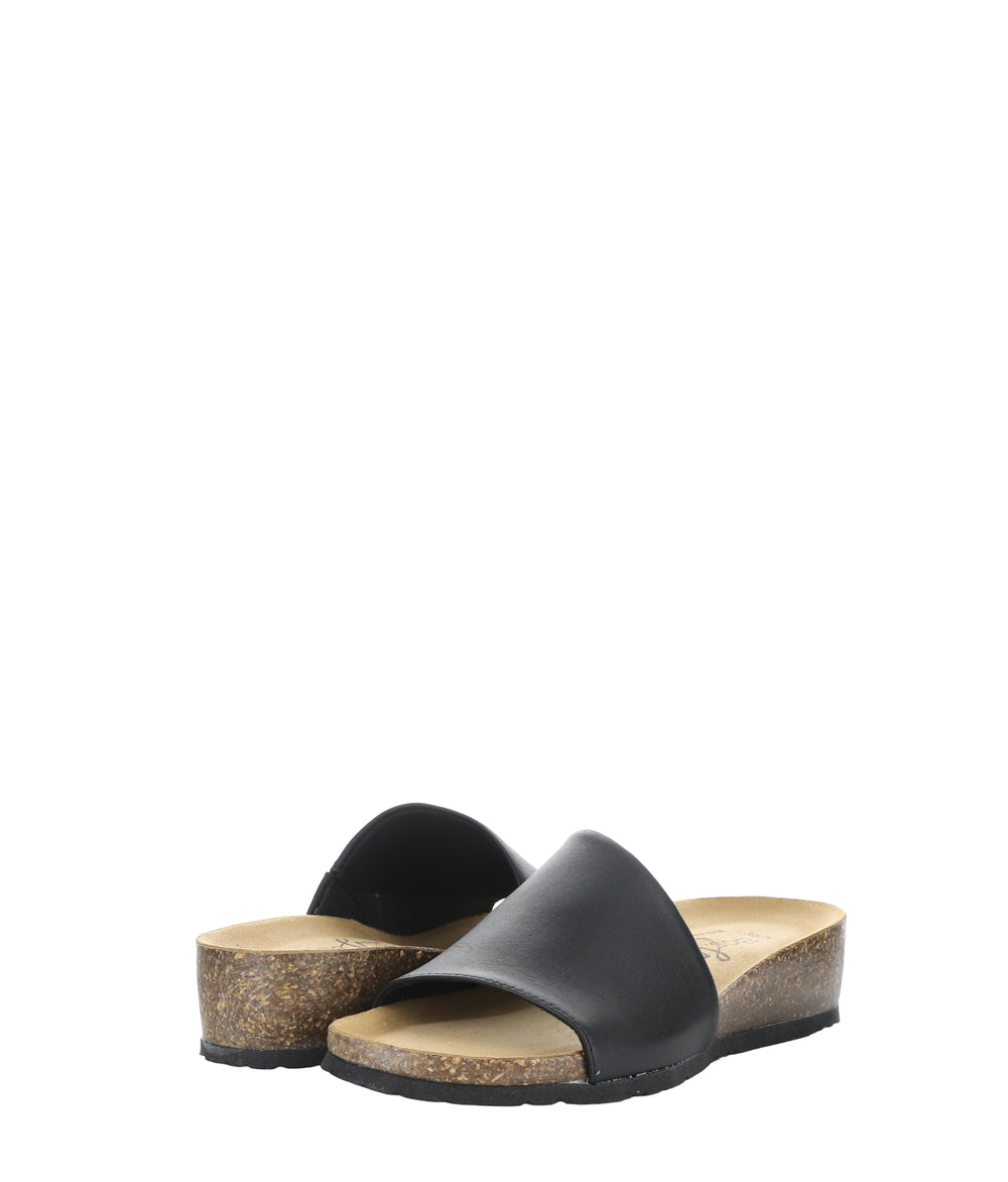 Lux Black Round Toe Sandals