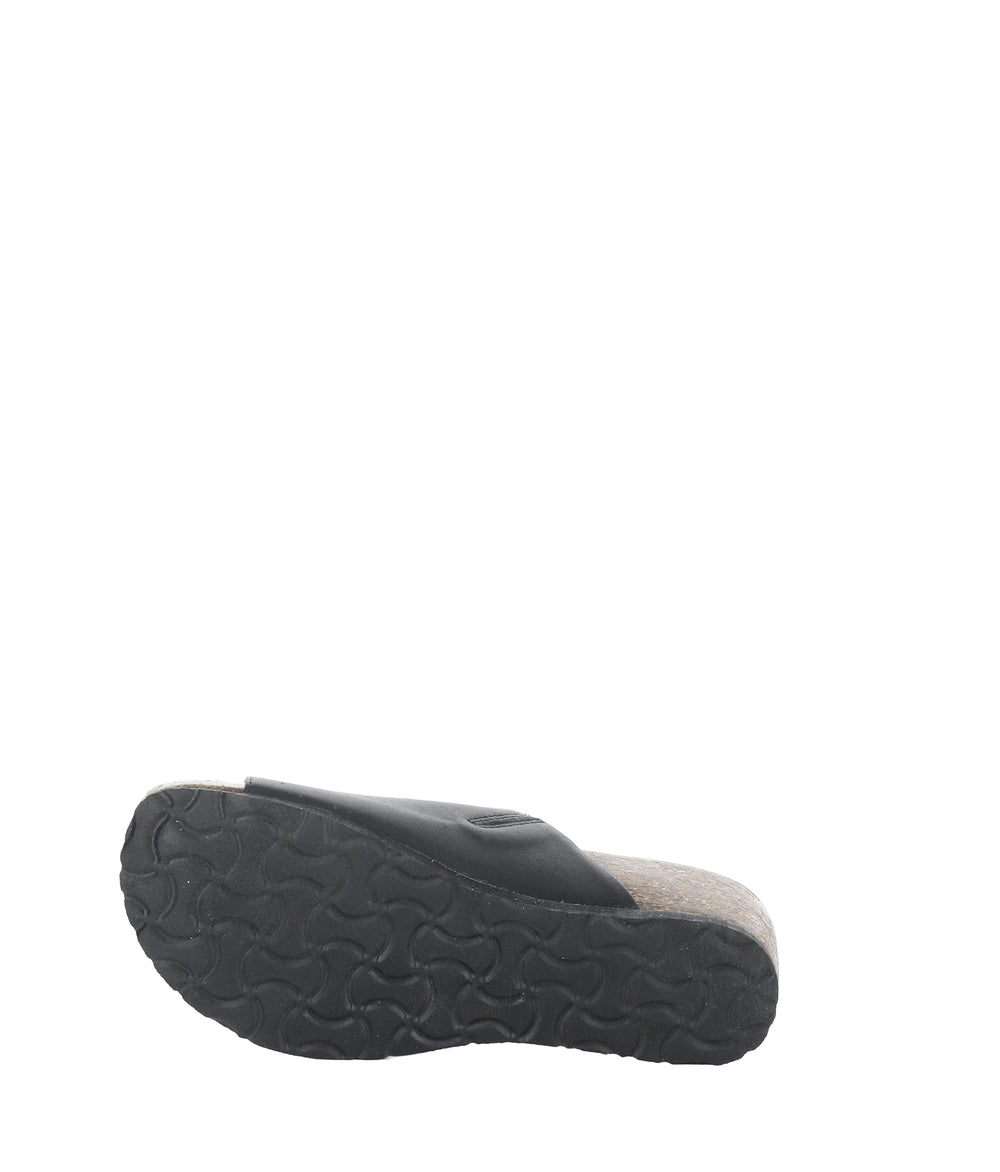 Lux Black Round Toe Sandals
