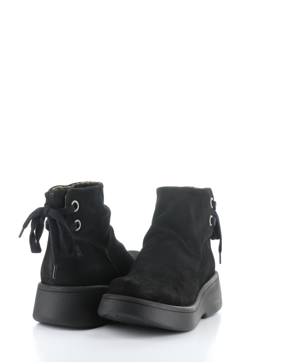 MEBS189FLY BLACK Round Toe Boots