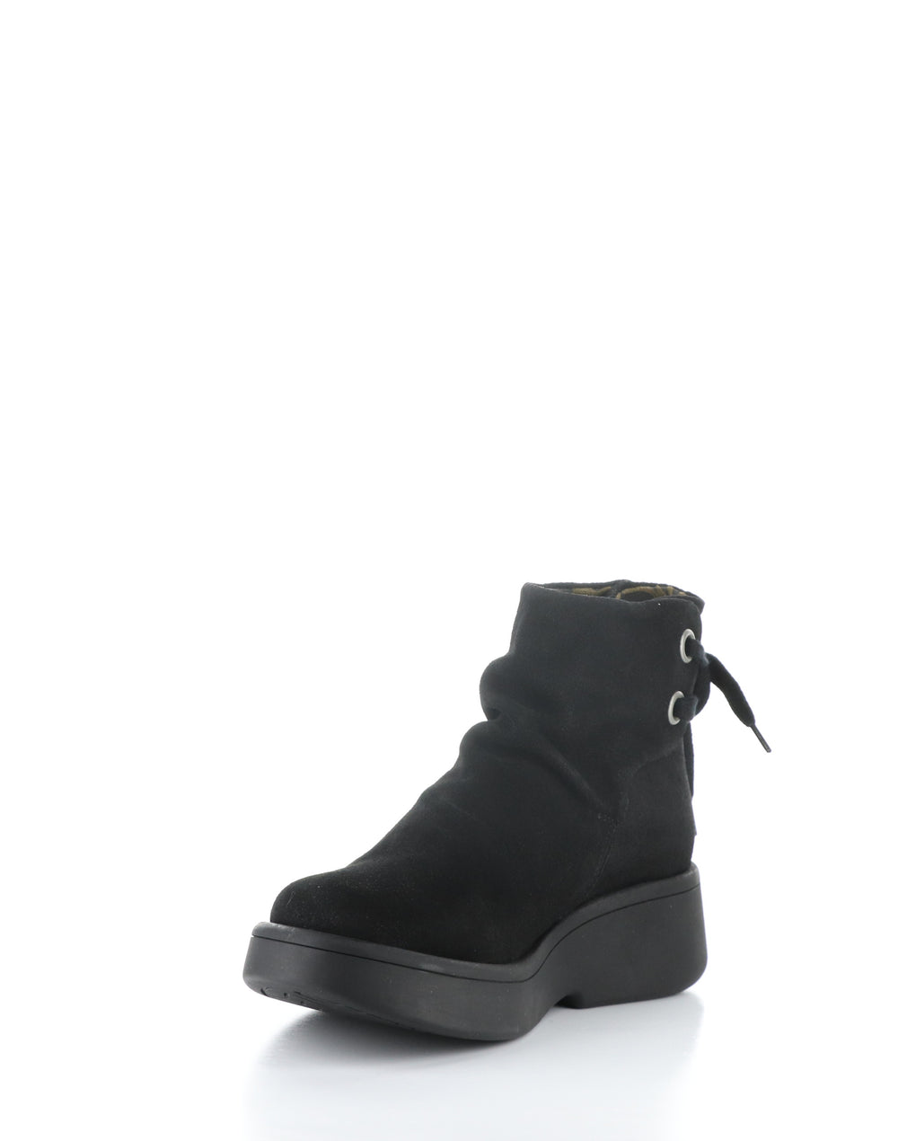 MEBS189FLY BLACK Round Toe Boots