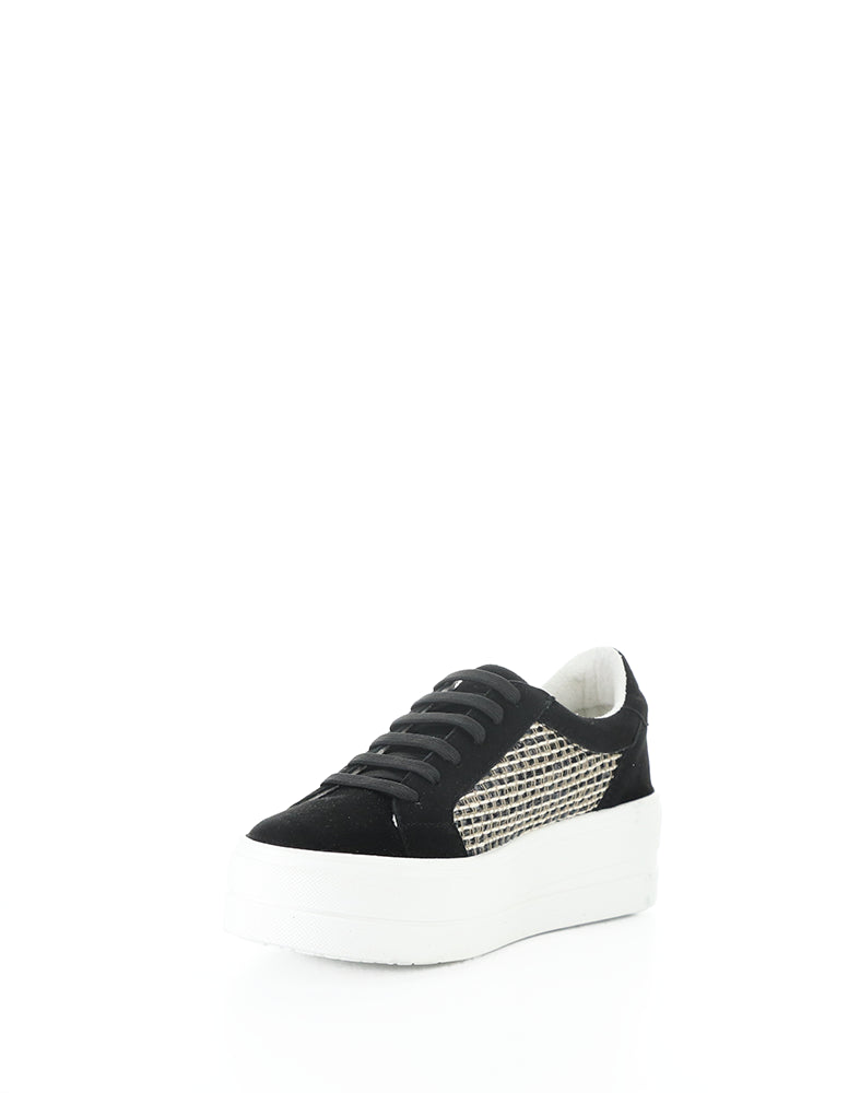 Mera Black Ante Suede/Raffia