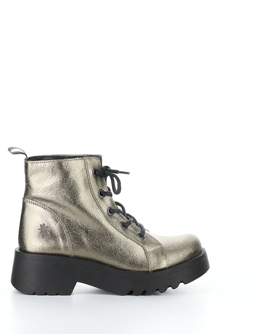 Metz788Fly 008 Dk Gold Round Toe Boots