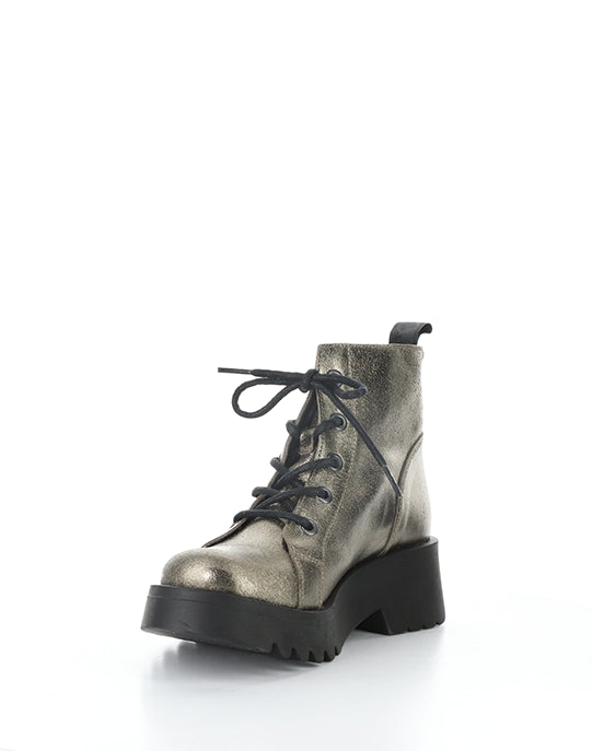 Metz788Fly 008 Dk Gold Round Toe Boots