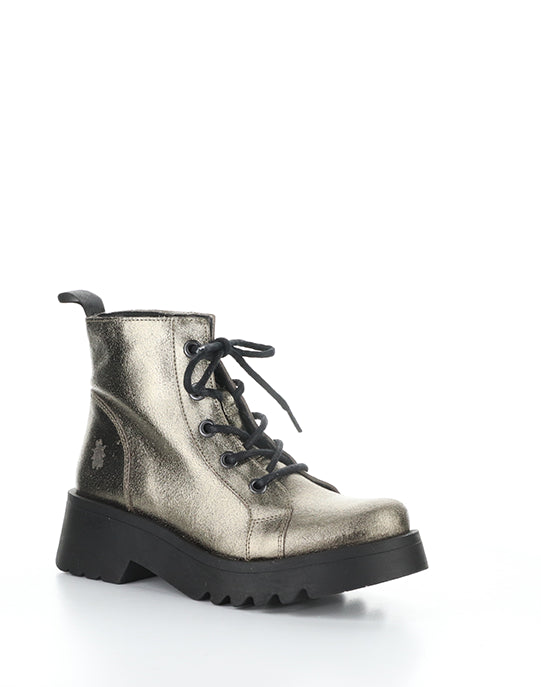 Metz788Fly 008 Dk Gold Round Toe Boots