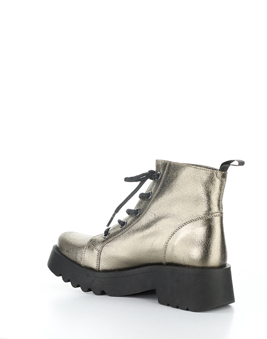 Metz788Fly 008 Dk Gold Round Toe Boots