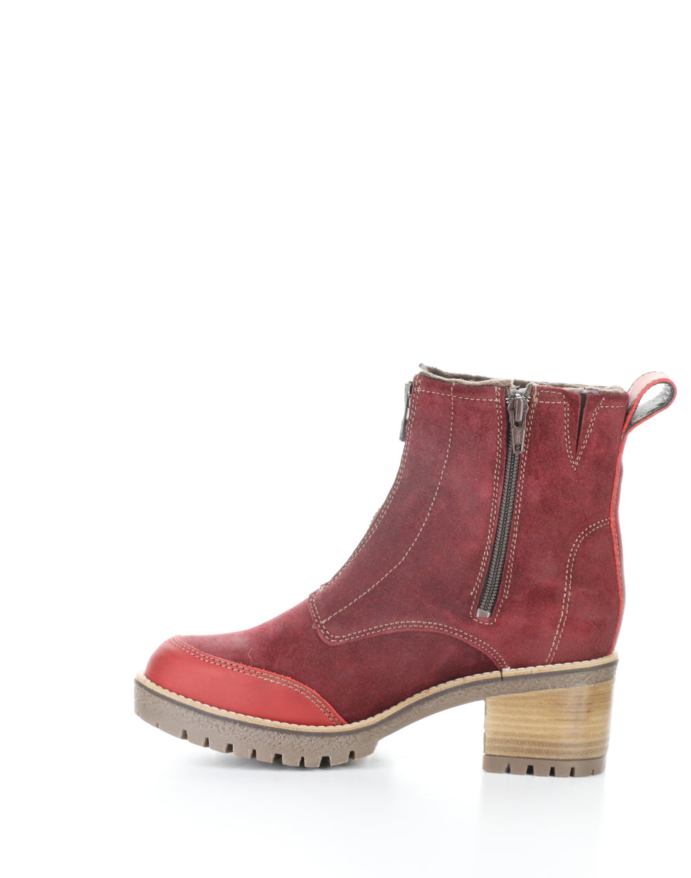 Munro Red/Sangria Round Toe Boots