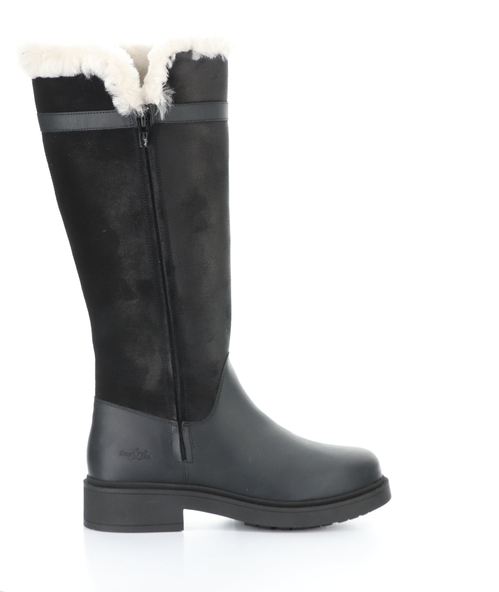 Neva Black Round Toe Boots