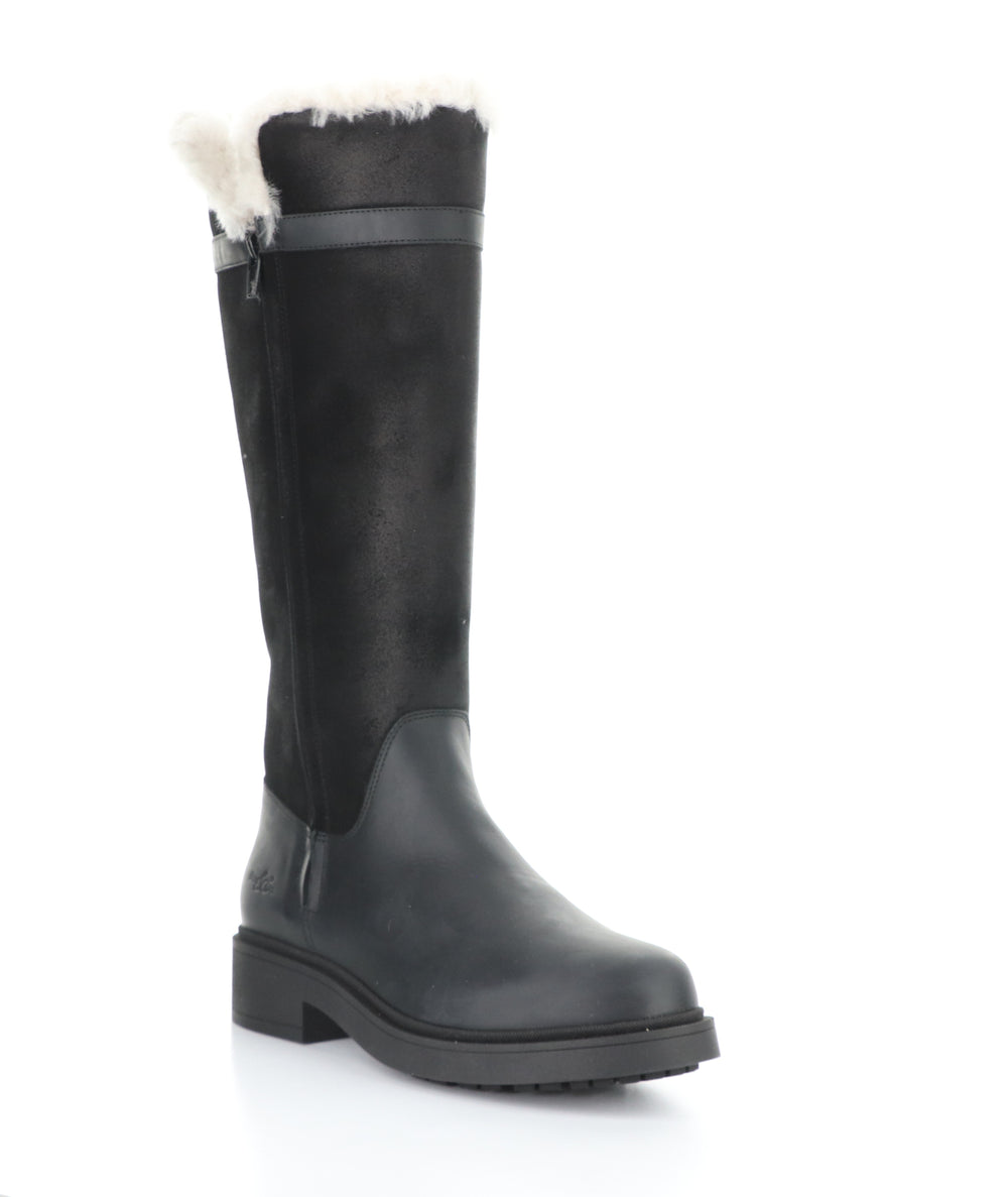 Neva Black Round Toe Boots