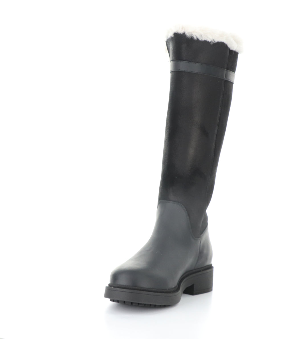 Neva Black Round Toe Boots