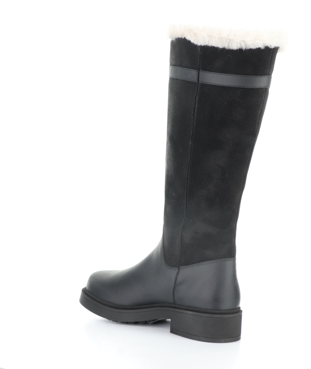 Neva Black Round Toe Boots