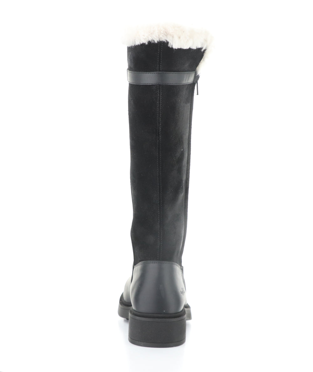 Neva Black Round Toe Boots