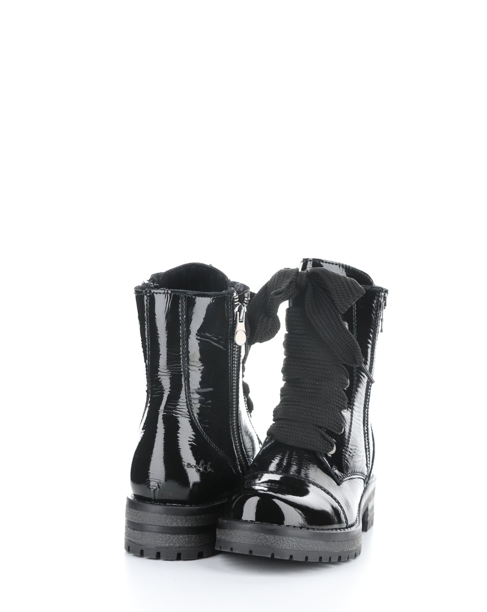 PAULIE BLACK ROUND TOE BOOTS